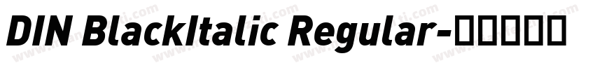 DIN BlackItalic Regular字体转换